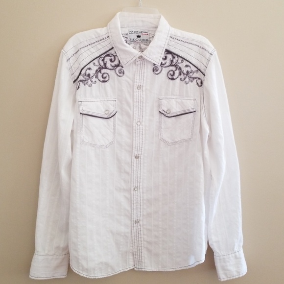 POP ICON CLOTHING Tops - Pop Icon Women's Pearl Snap Button Down Shirt